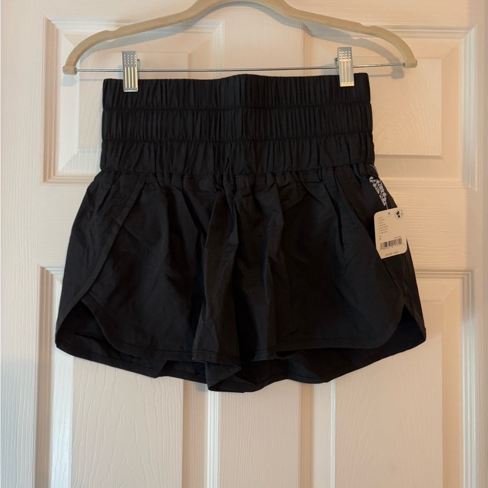 Free People Movement Black High-Waisted Women's Shorts Small